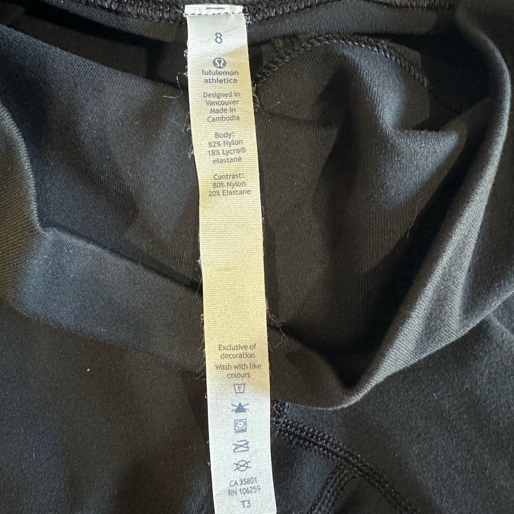 Lululemon High Times Rhythm Leggings High Waisted Black ~ 8 - Picture 9 of 11